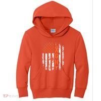 Leukemia Ribbon Fight American Flag Leukemia Awareness Kids Hoodie thumb 0