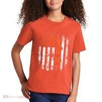 Leukemia Ribbon Fight American Flag Leukemia Awareness Kids T-Shirt thumb 2