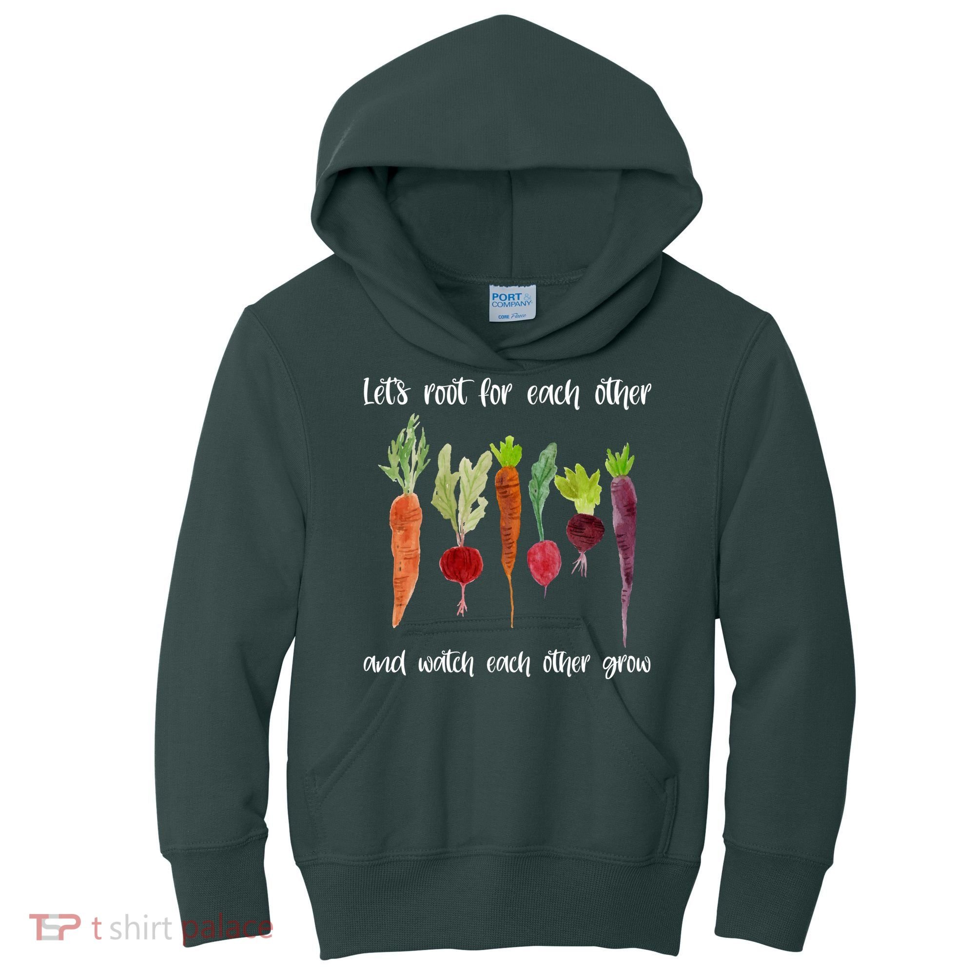Let's Root For Each Other And Watch Each Other Grow Vegetables Kids Hoodie