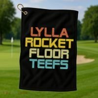 Lylla & Rocket & Floor & Teefs Golf Towel thumb 1