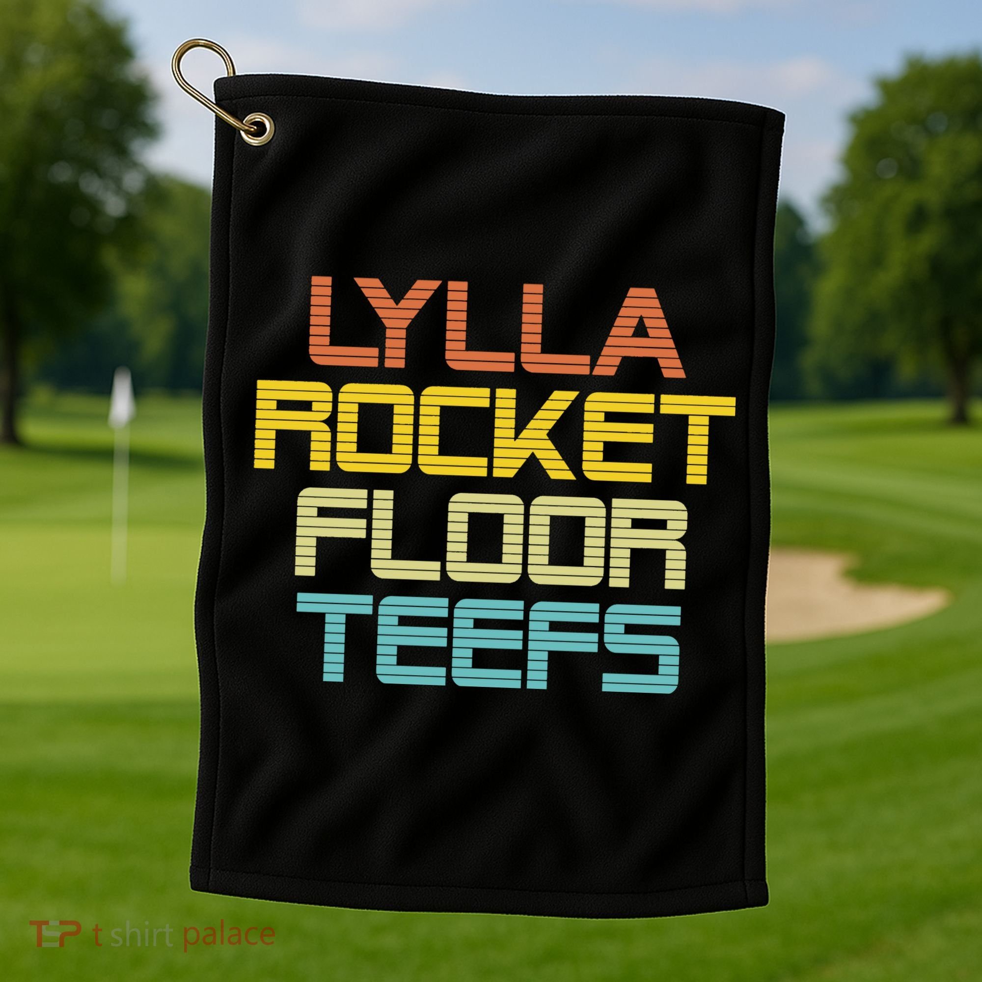 Lylla & Rocket & Floor & Teefs Golf Towel
