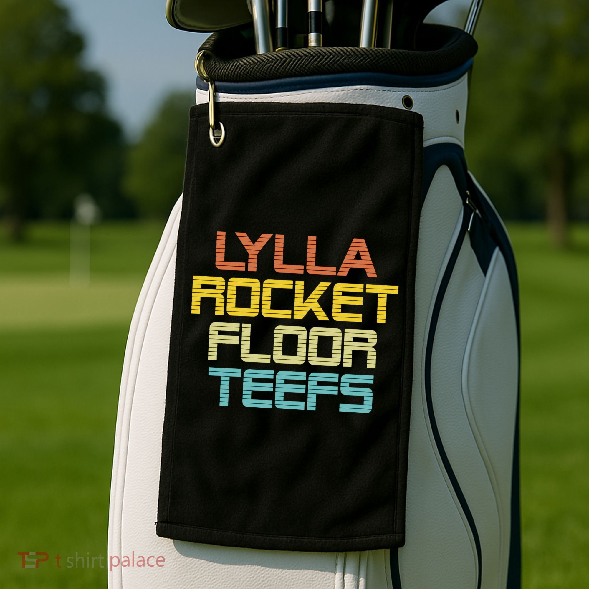 Lylla & Rocket & Floor & Teefs Golf Towel