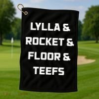 Lylla Rocket Floor And Teefs Golf Towel thumb 1