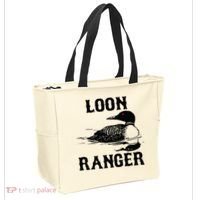 Loon Ranger Funny Common Loon Bird Watching Tote Bag thumb 2