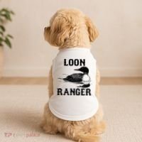 Loon Ranger Funny Common Loon Bird Watching Doggie Tank thumb 2