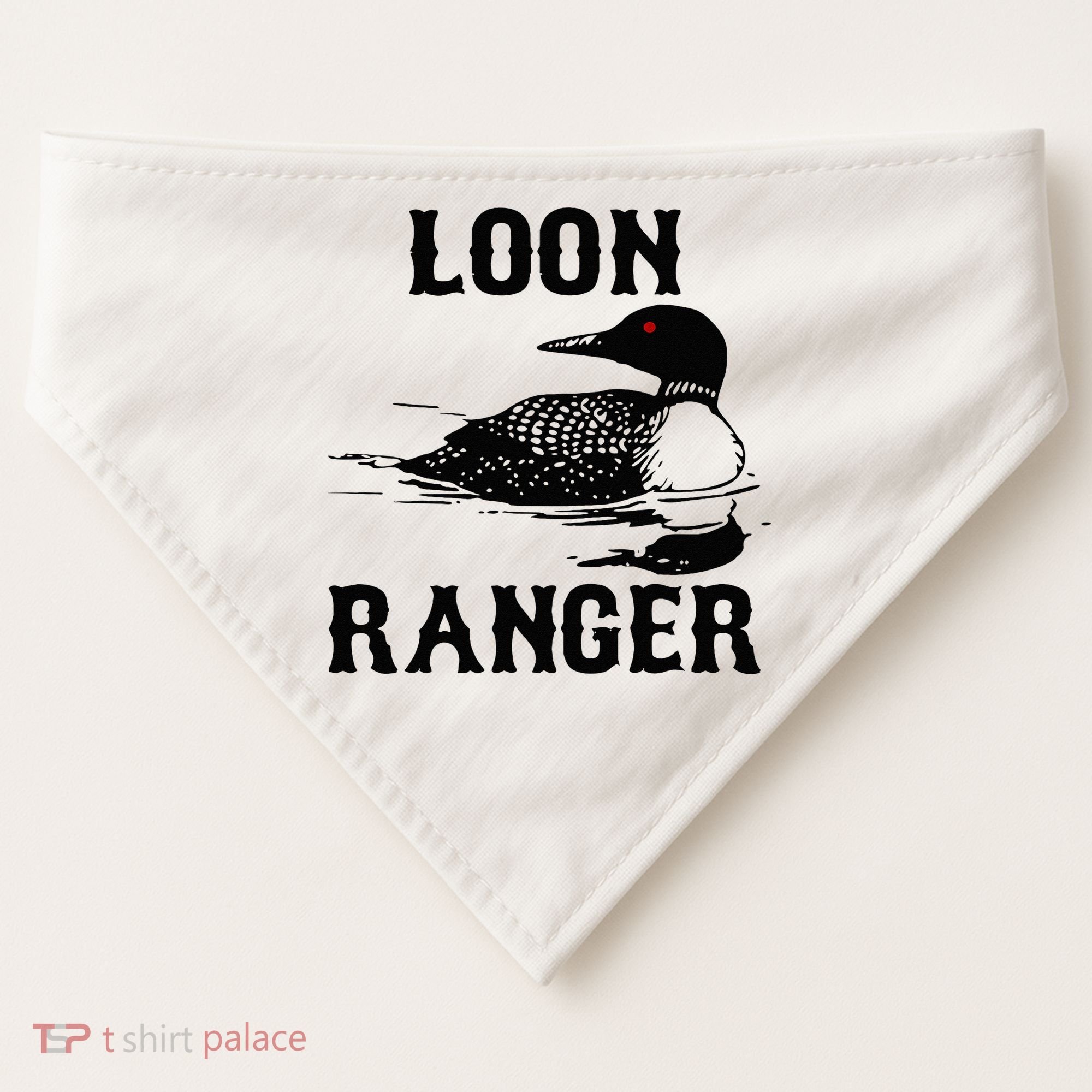 Loon Ranger Funny Common Loon Bird Watching USA-Made Doggie Bandana