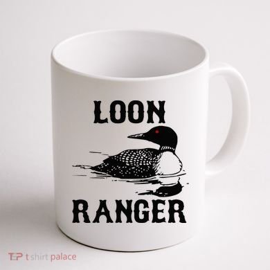 Loon Ranger Funny Common Loon Bird Watching Coffee Mug back