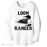 Loon Ranger Funny Common Loon Bird Watching Women's Perfect Tri Tunic Long Sleeve Shirt thumb 0