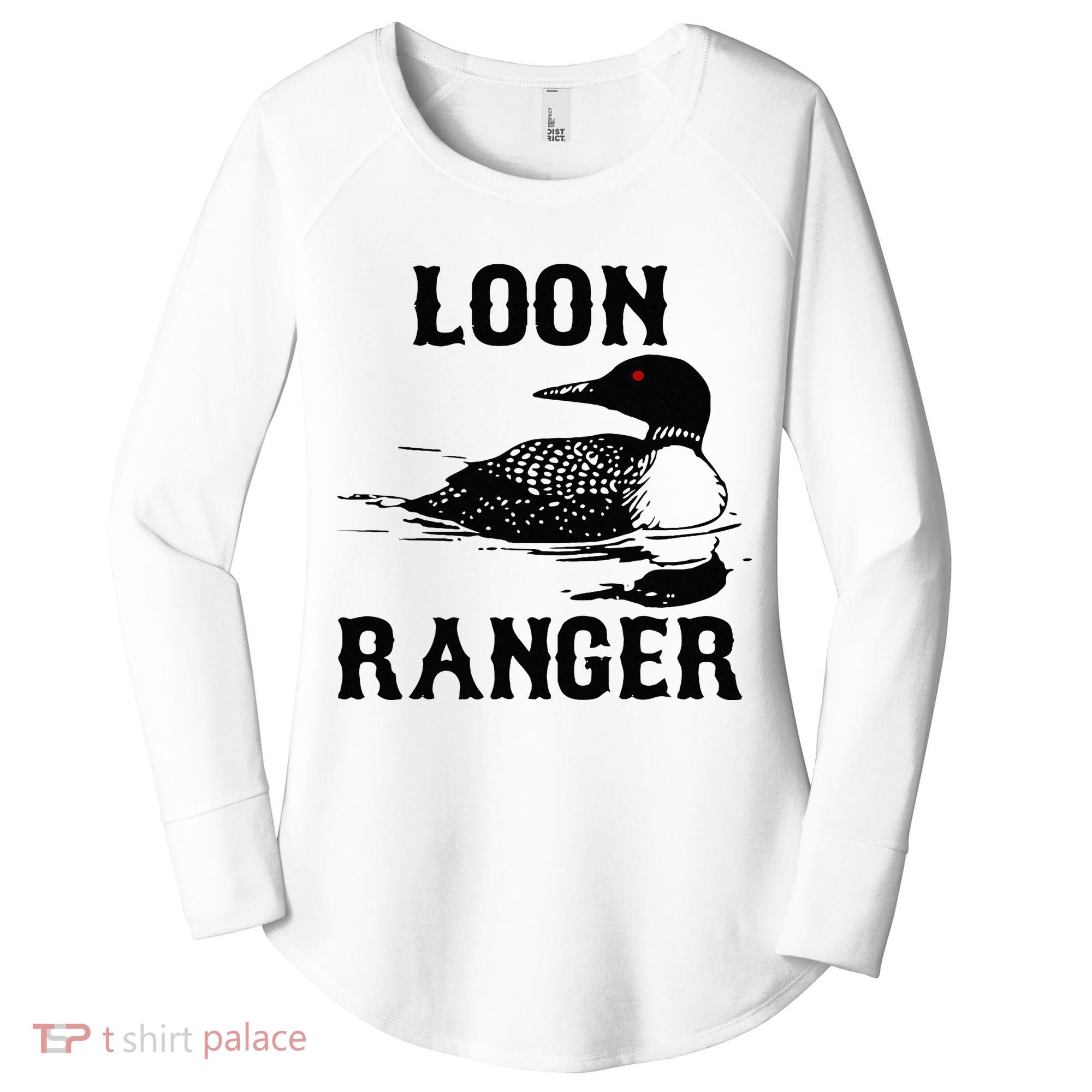 Loon Ranger Funny Common Loon Bird Watching Women's Perfect Tri Tunic Long Sleeve Shirt