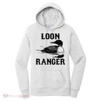 Loon Ranger Funny Common Loon Bird Watching Women's Hoodie thumb 0