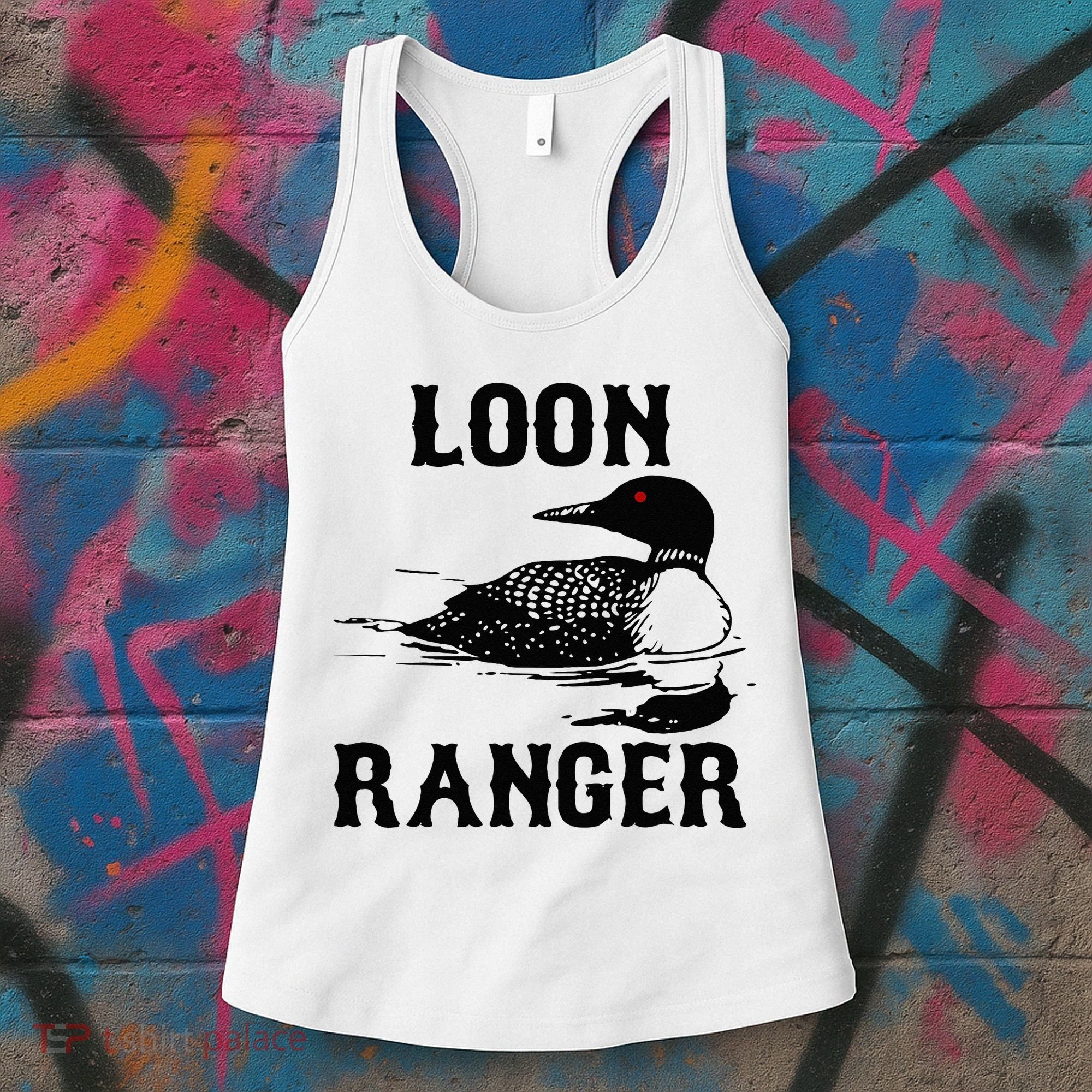 Loon Ranger Funny Common Loon Bird Watching Women's Tank Top