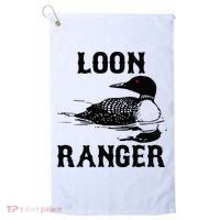 Loon Ranger Funny Common Loon Bird Watching Golf Towel thumb 0