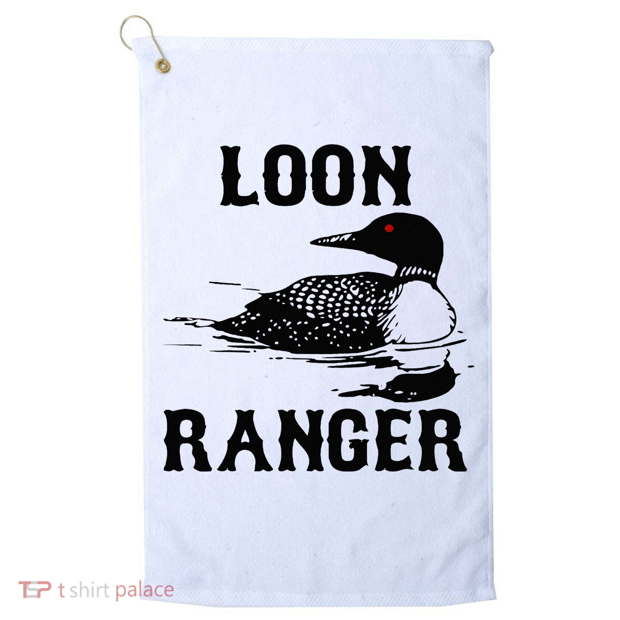 Loon Ranger Funny Common Loon Bird Watching Golf Towel