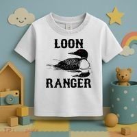 Loon Ranger Funny Common Loon Bird Watching Toddler T-Shirt thumb 3