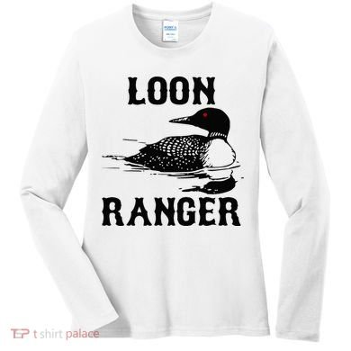 Loon Ranger Funny Common Loon Bird Watching Women's Long Sleeve Shirt