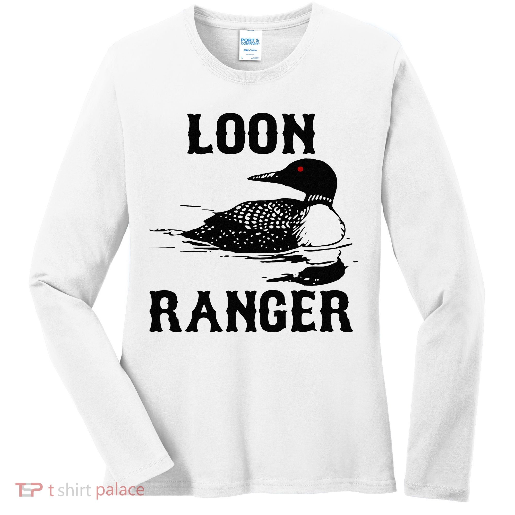 Loon Ranger Funny Common Loon Bird Watching Women's Long Sleeve Shirt