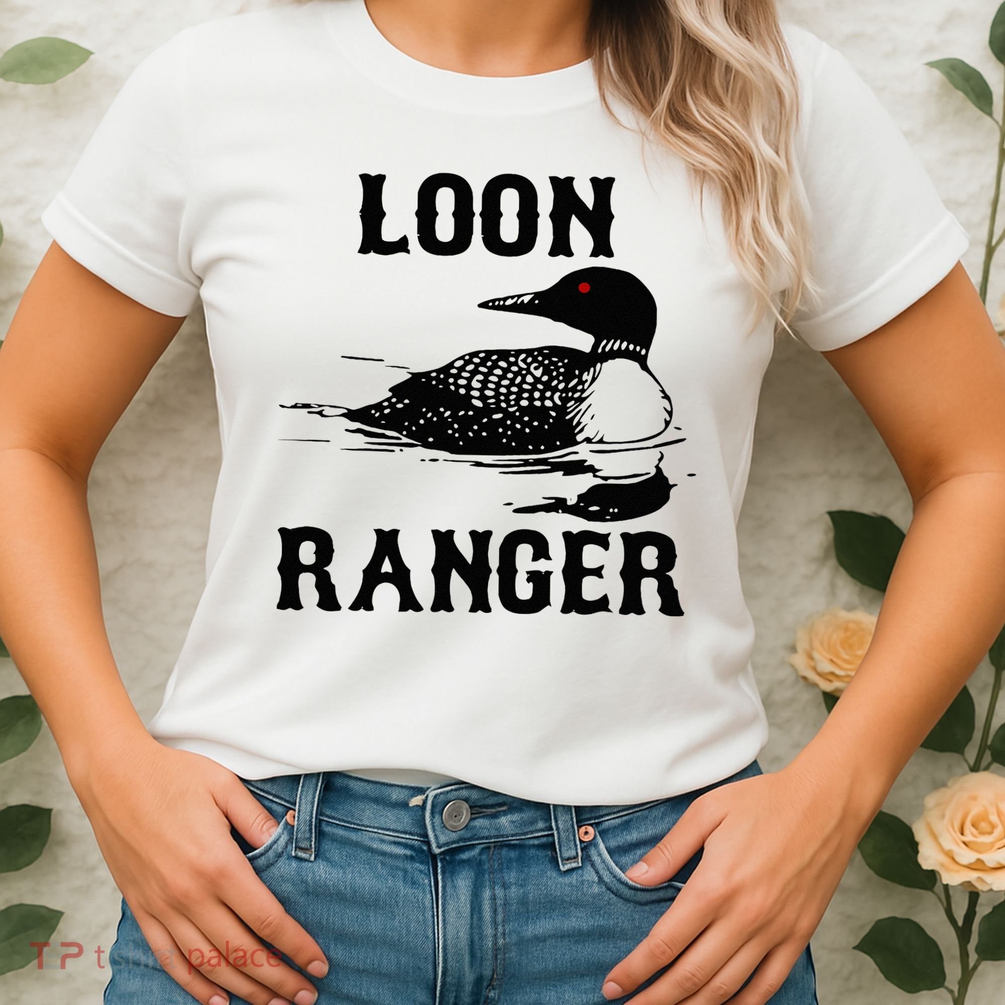 Loon Ranger Funny Common Loon Bird Watching Women's T-Shirt