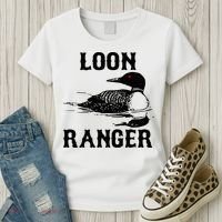 Loon Ranger Funny Common Loon Bird Watching Women's T-Shirt thumb 3