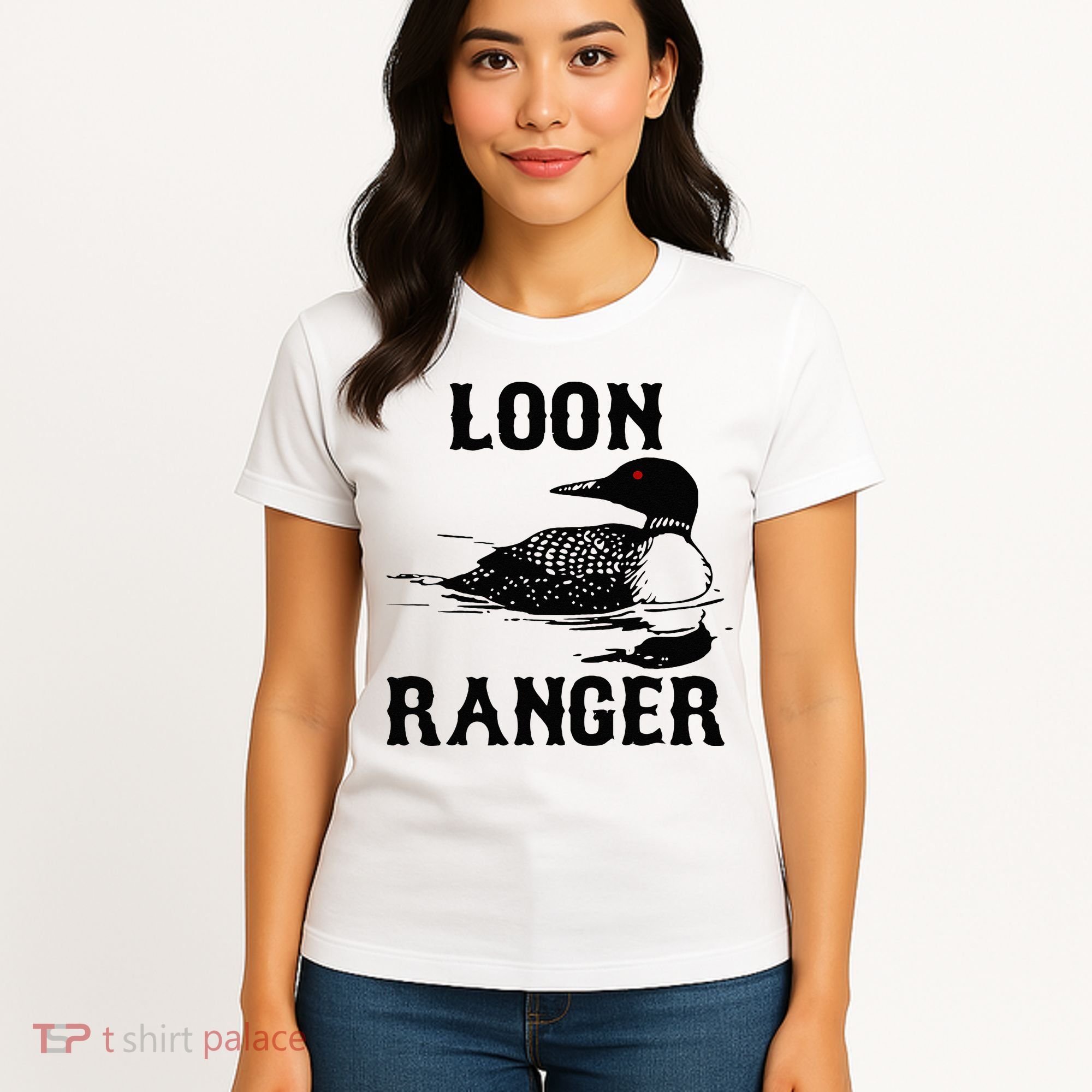Loon Ranger Funny Common Loon Bird Watching Women's T-Shirt