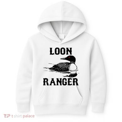 Loon Ranger Funny Common Loon Bird Watching Kids Hoodie