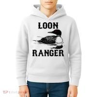 Loon Ranger Funny Common Loon Bird Watching Kids Hoodie thumb 4