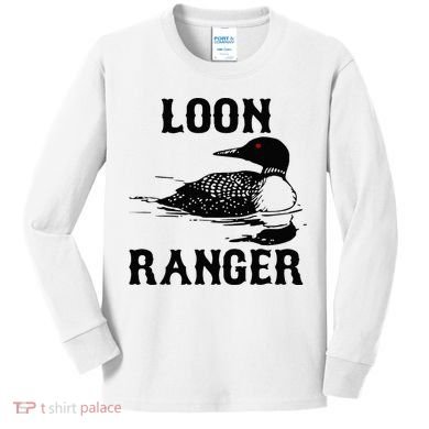 Loon Ranger Funny Common Loon Bird Watching Kids Long Sleeve Shirt
