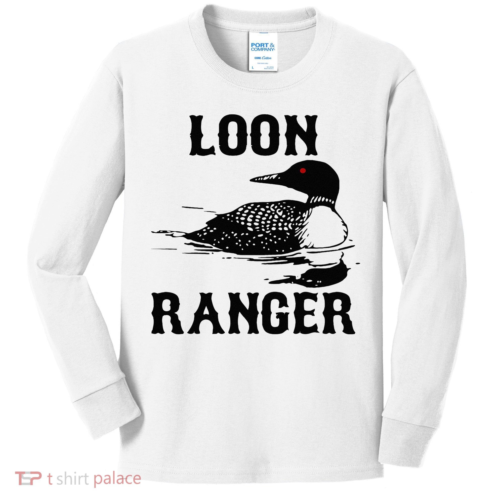 Loon Ranger Funny Common Loon Bird Watching Kids Long Sleeve Shirt