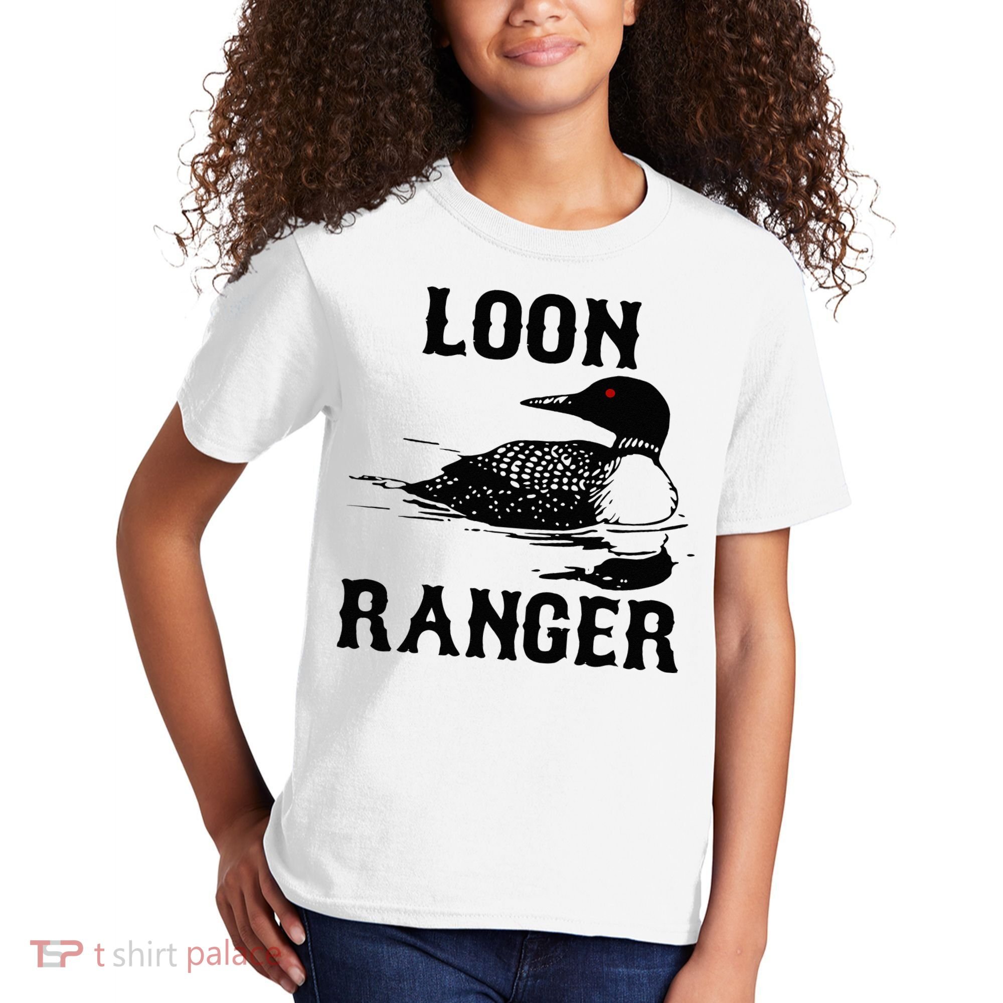 Loon Ranger Funny Common Loon Bird Watching Kids T-Shirt