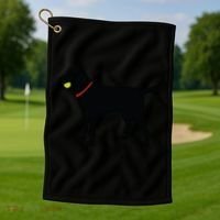 Labrador Retriever Fetch Black Lab Play Ball Golf Towel thumb 1