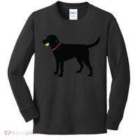 Labrador Retriever Fetch Black Lab Play Ball Kids Long Sleeve Shirt thumb 0