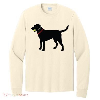 Labrador Retriever Fetch Black Lab Play Ball Long Sleeve Shirt