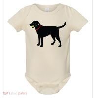 Labrador Retriever Fetch Black Lab Play Ball Baby Bodysuit thumb 0