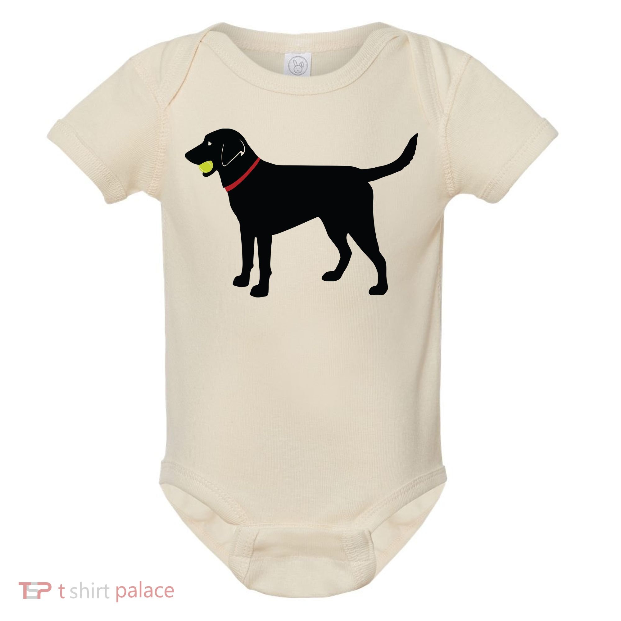 Labrador Retriever Fetch Black Lab Play Ball Baby Bodysuit