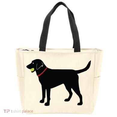 Labrador Retriever Fetch Black Lab Play Ball Tote Bag