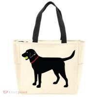 Labrador Retriever Fetch Black Lab Play Ball Tote Bag thumb 0