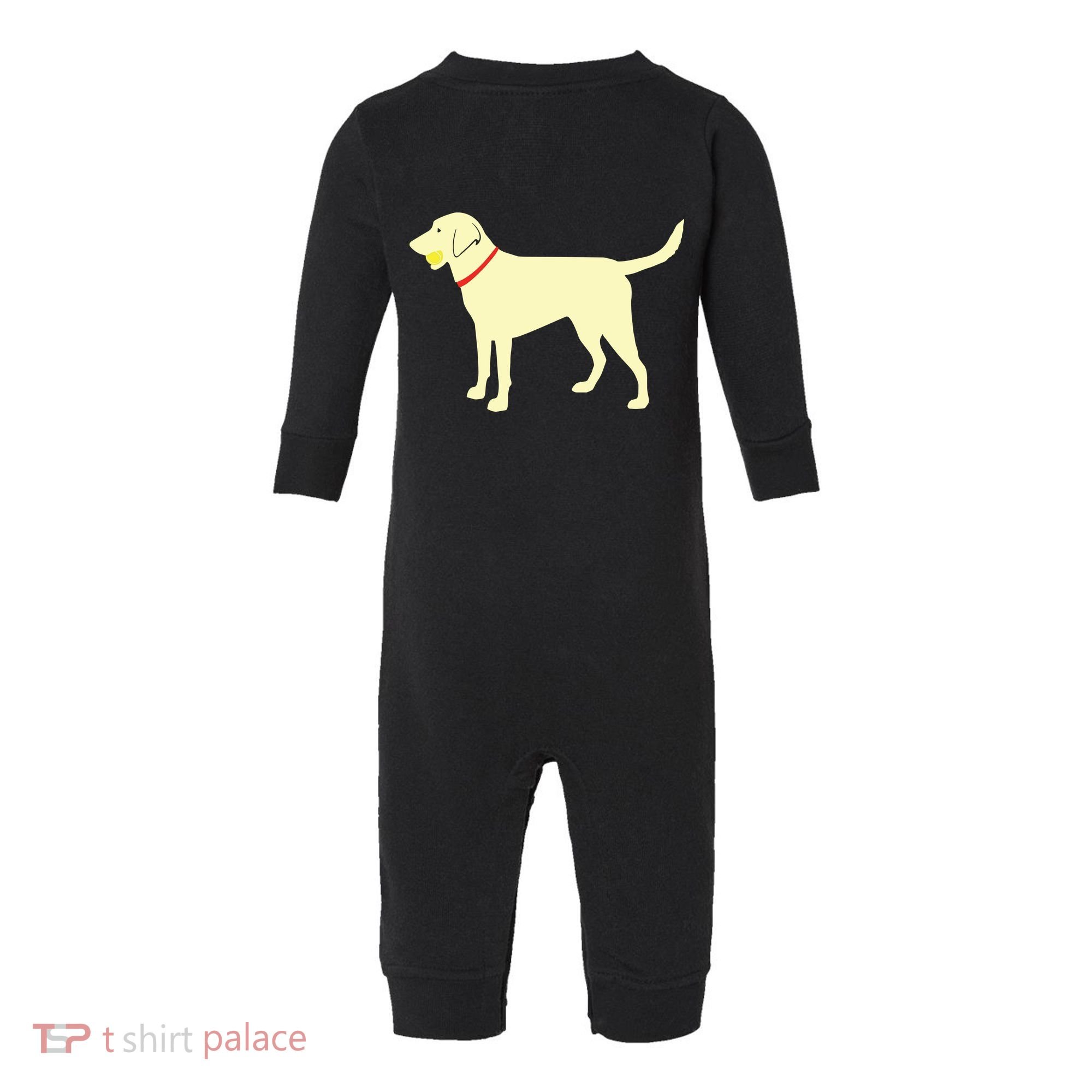 Labrador Retriever Fetch Yellow Lab Play Ball Infant Fleece One Piece