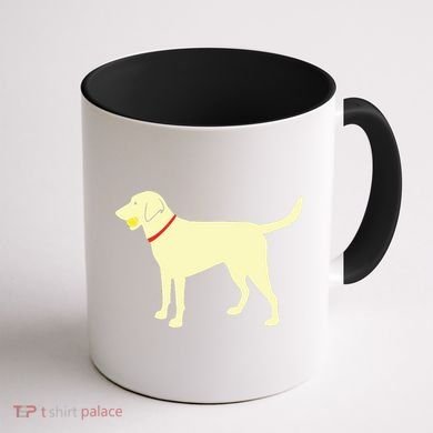 Labrador Retriever Fetch Yellow Lab Play Ball Coffee Mug back