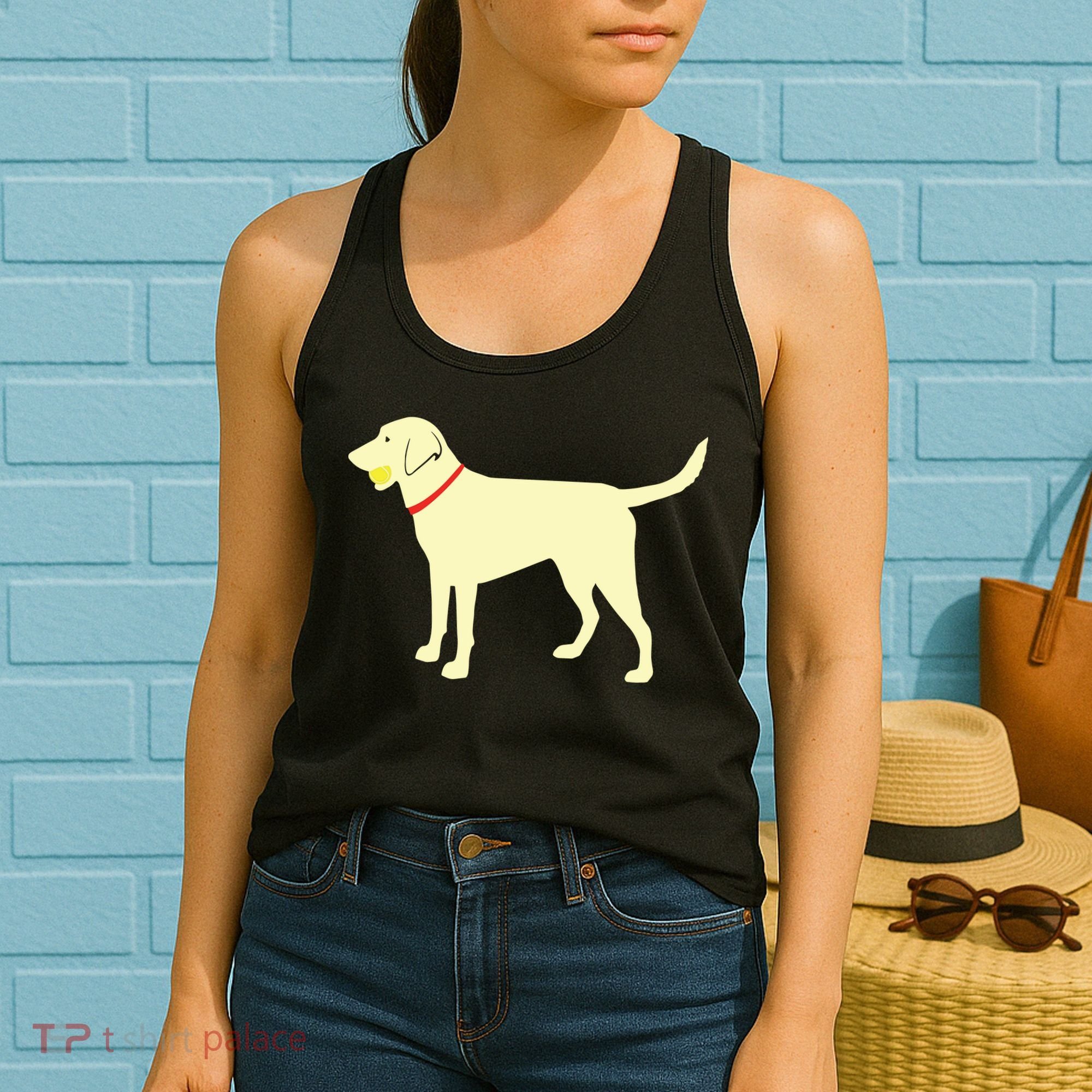 Labrador Retriever Fetch Yellow Lab Play Ball Women's Tank Top