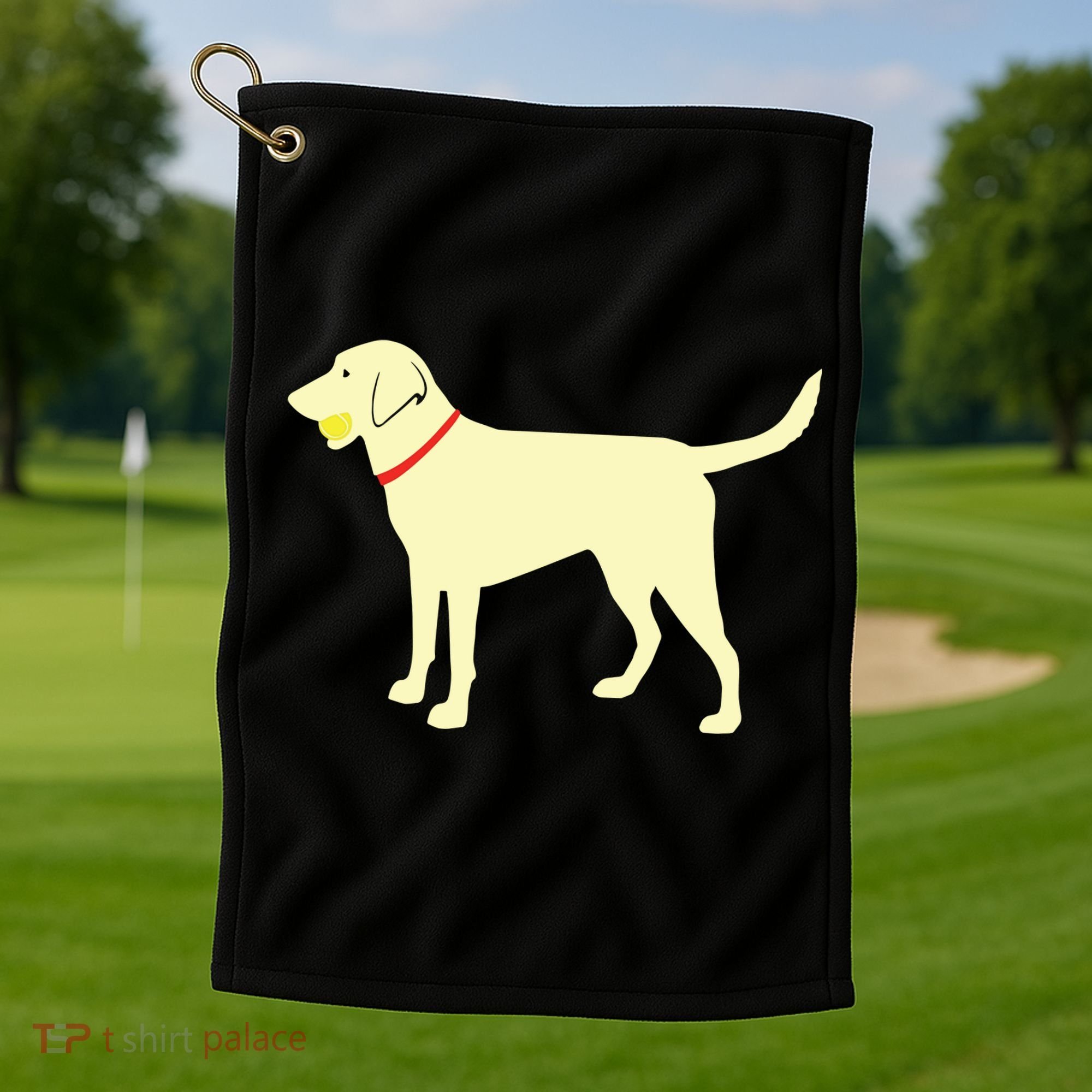 Labrador Retriever Fetch Yellow Lab Play Ball Golf Towel