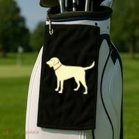 Labrador Retriever Fetch Yellow Lab Play Ball Golf Towel thumb 2