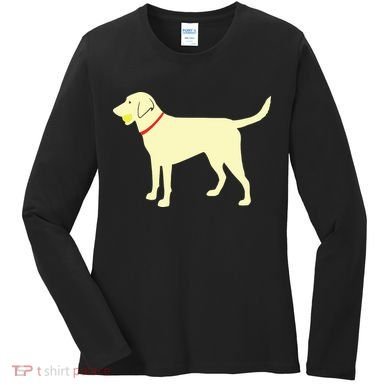Labrador Retriever Fetch Yellow Lab Play Ball Women's Long Sleeve Shirt