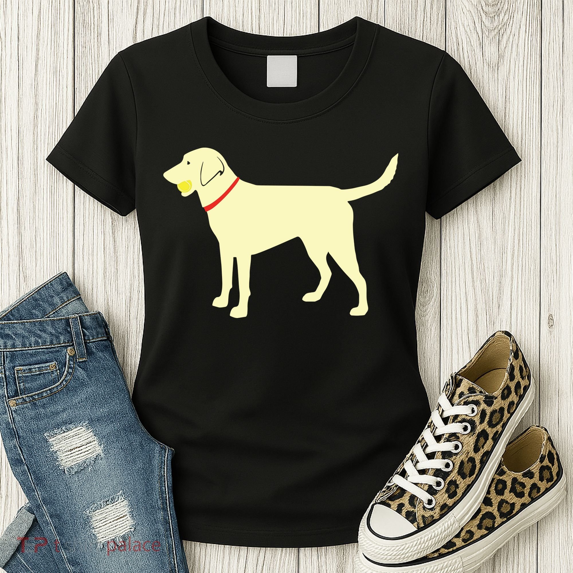Labrador Retriever Fetch Yellow Lab Play Ball Women's T-Shirt