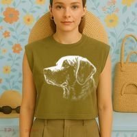 Labrador Retriever Gifts Lab Dog Garment-Dyed Women's Muscle Tee thumb 4