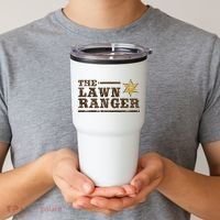 Lawn Ranger Grass Mower Mowing FatherS Day Gardening Tumbler thumb 2