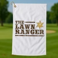 Lawn Ranger Grass Mower Mowing FatherS Day Gardening Golf Towel thumb 1