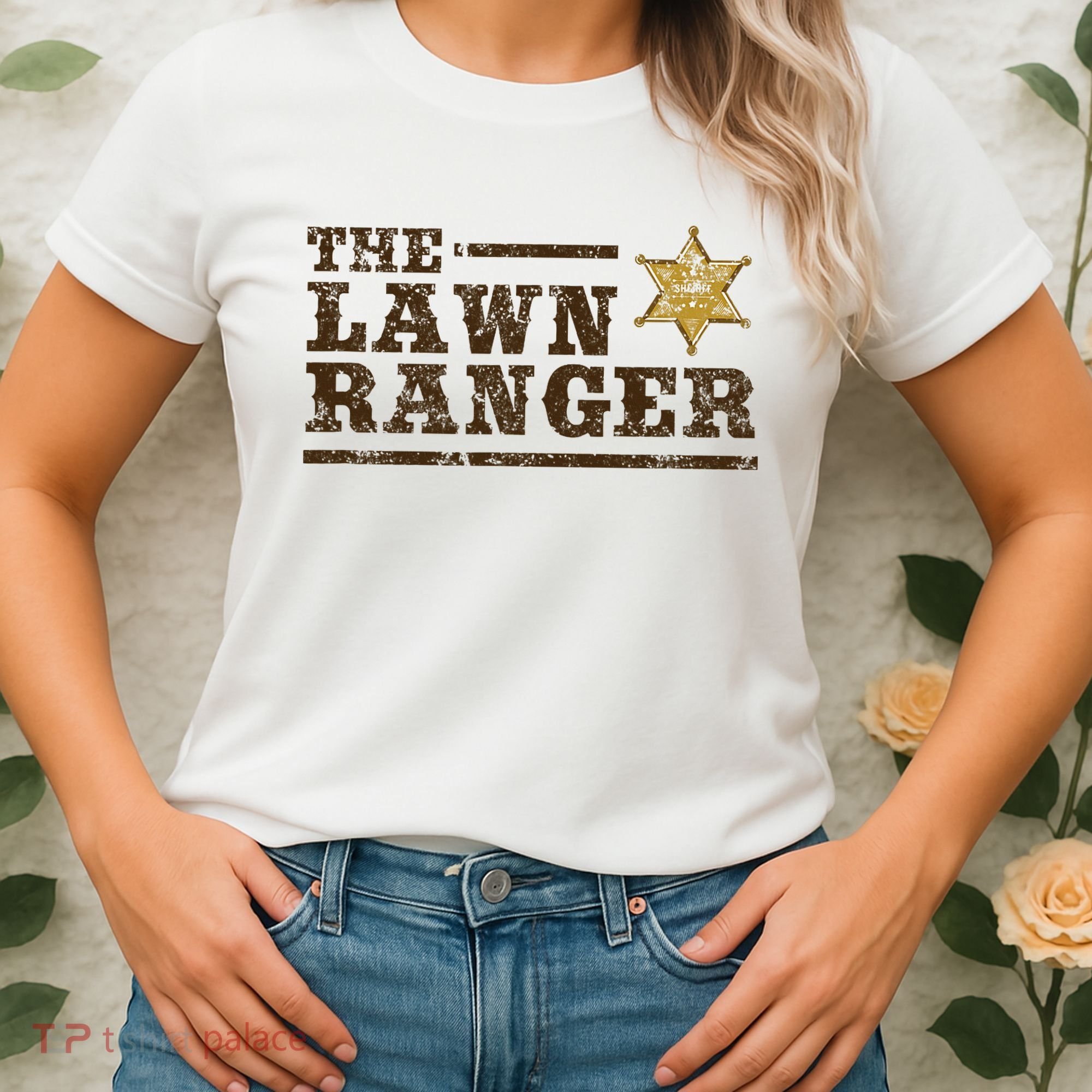 Lawn Ranger Grass Mower Mowing FatherS Day Gardening Women's T-Shirt