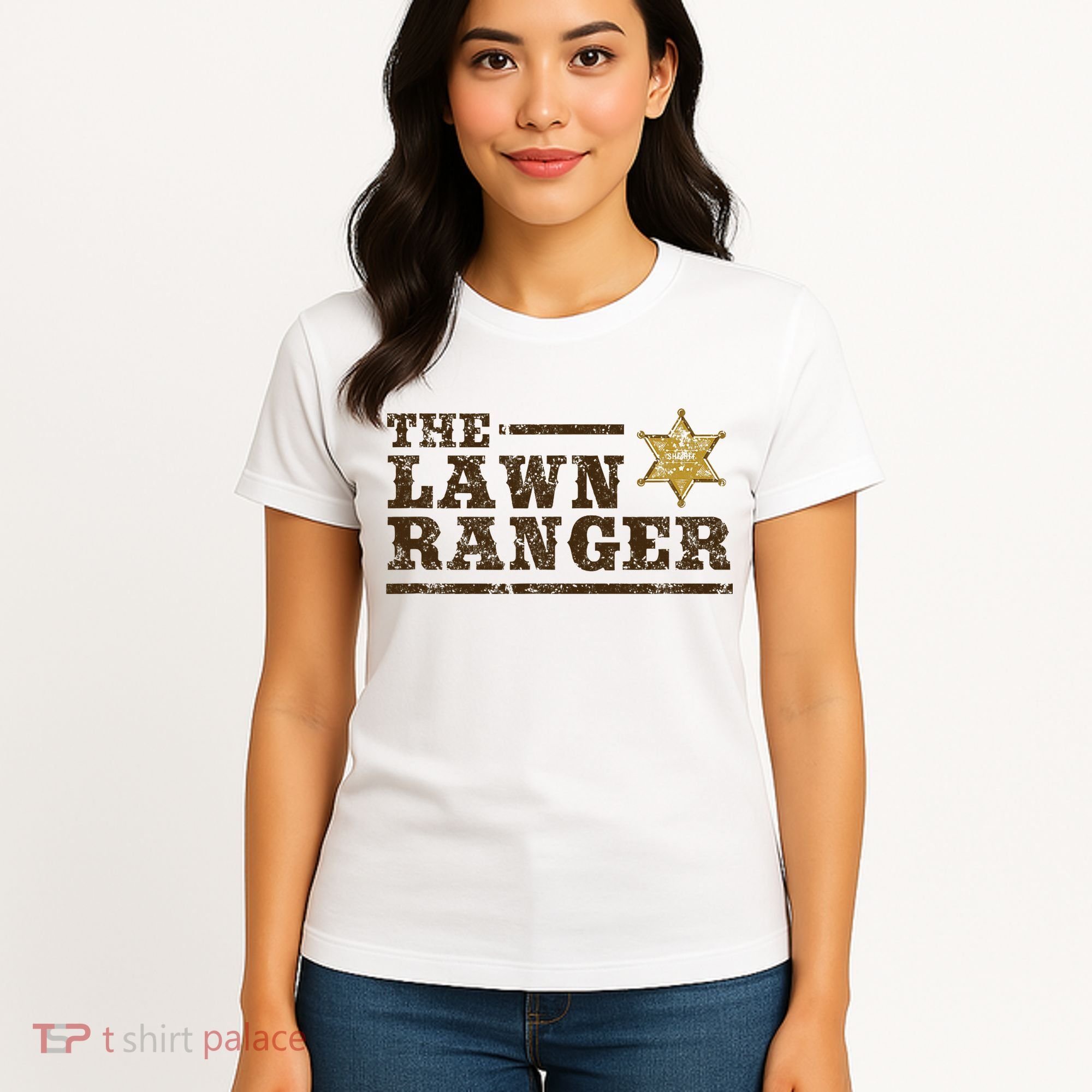 Lawn Ranger Grass Mower Mowing FatherS Day Gardening Women's T-Shirt