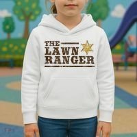 Lawn Ranger Grass Mower Mowing FatherS Day Gardening Kids Hoodie thumb 3