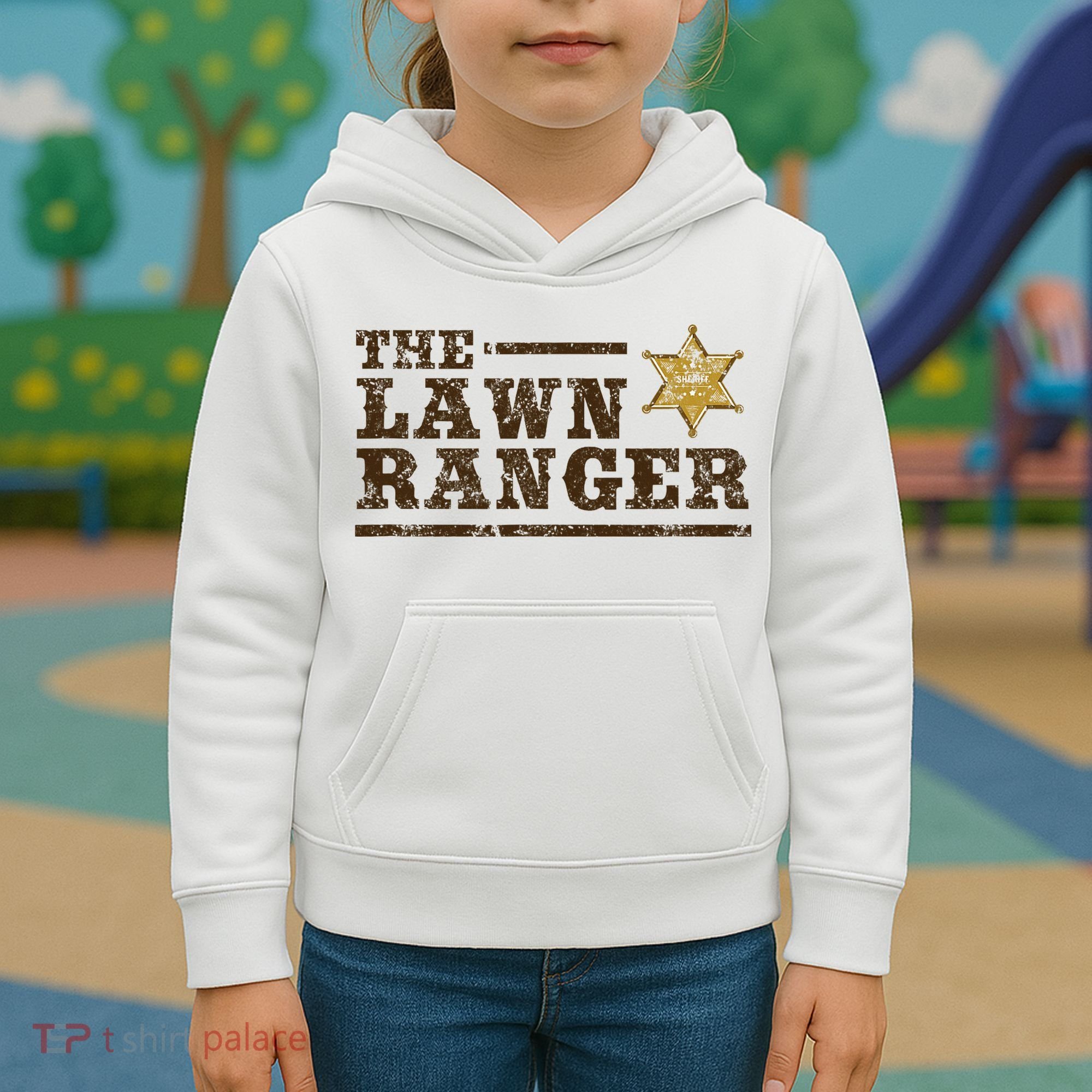 Lawn Ranger Grass Mower Mowing FatherS Day Gardening Kids Hoodie