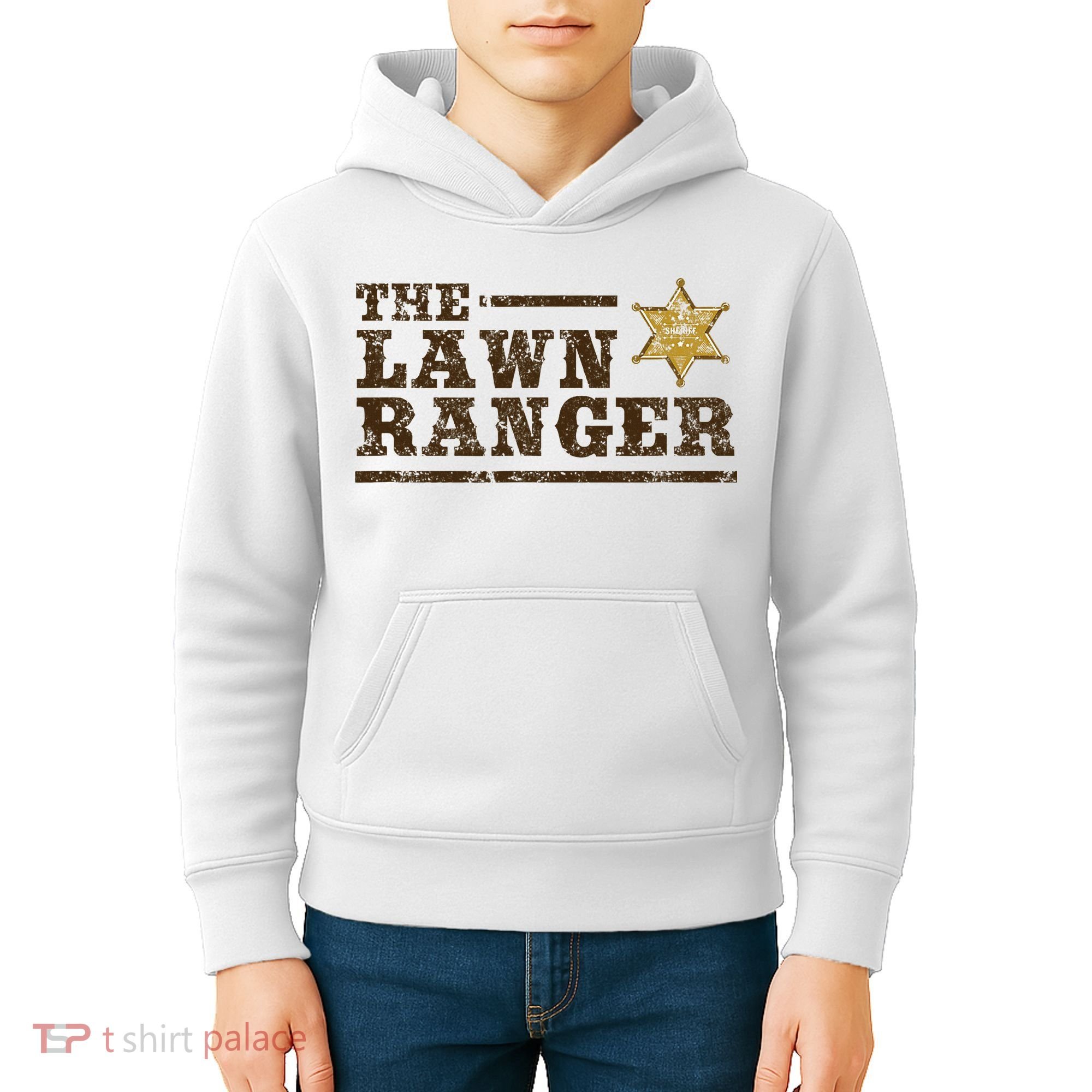 Lawn Ranger Grass Mower Mowing FatherS Day Gardening Kids Hoodie